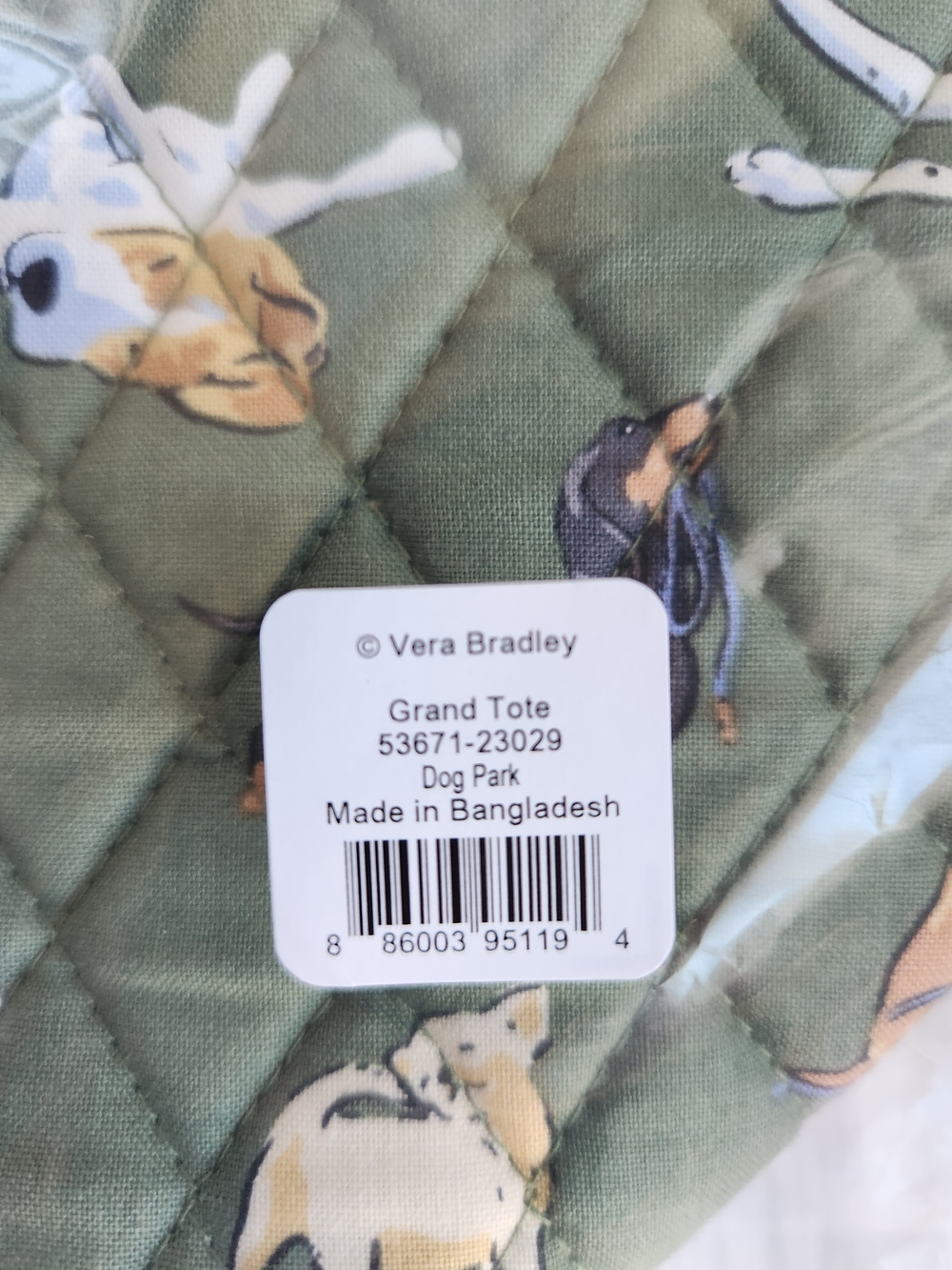 Vera Bradley Dog Park Grand Tote -